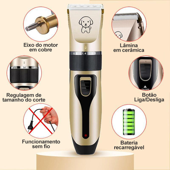 Kit Maquina para Tosa Pet 11 peças Peludita- OFERTA RELÂMPAGO