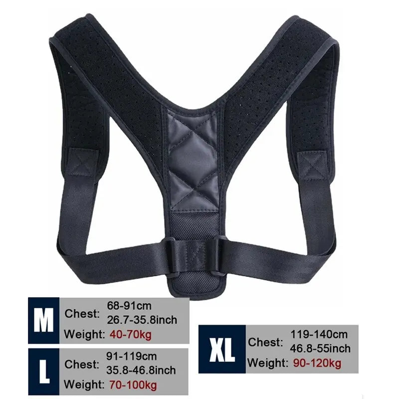 Cinto de correção de postura para as costas, prevenção de corcunda, correção da postura sentada, unissex, respirável, modelagem corporal