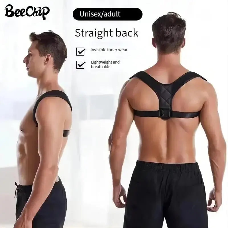 Cinto de correção de postura para as costas, prevenção de corcunda, correção da postura sentada, unissex, respirável, modelagem corporal